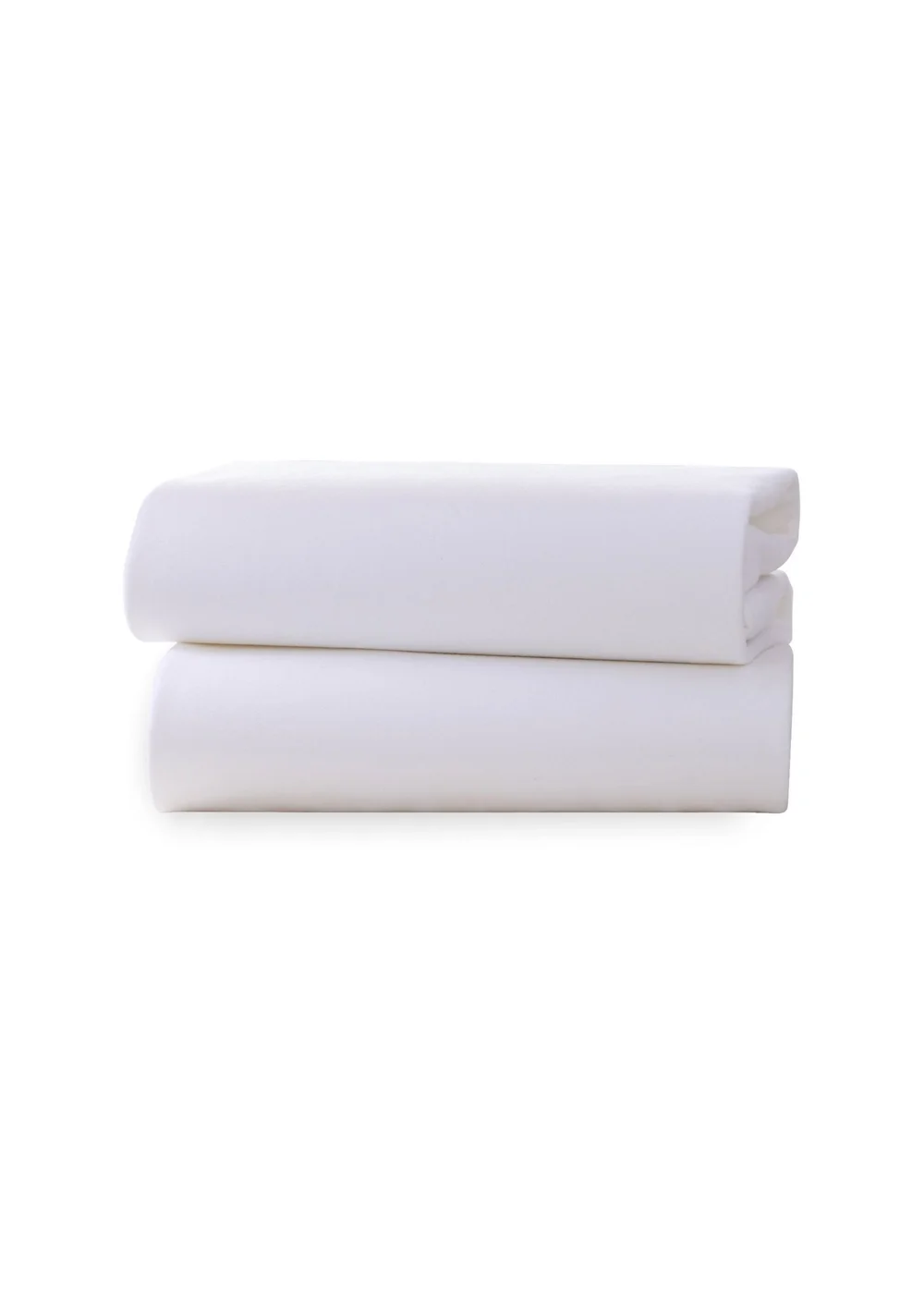 Clair de Lune 2 Pack White Cot Bed Sheets - 70 X 140 Image 4