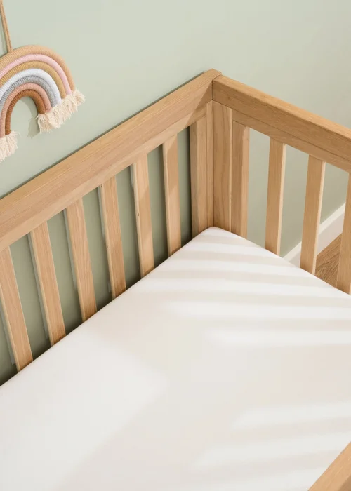 Clair de Lune 2 Pack White Cot Bed Sheets - 70 X 140 Image 1