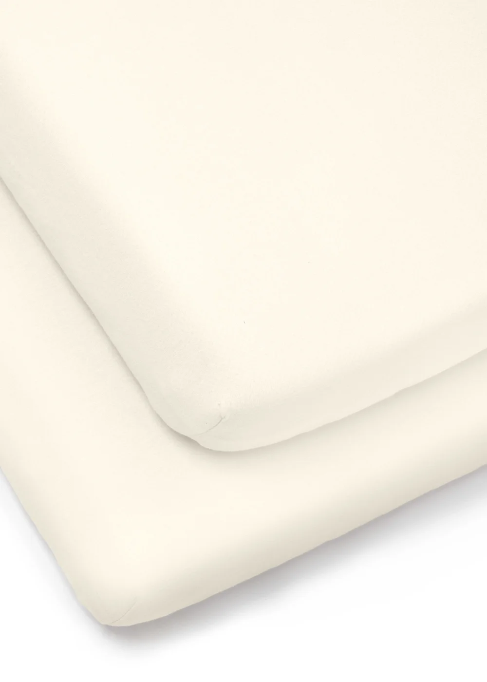 Clair de Lune 2 Pack Cream Cot Bed Sheets - 70 X 140 Image 2