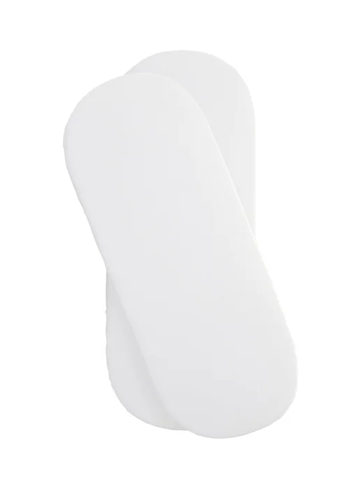 Clair de Lune 2 Pack White Pram/Crib Sheets - One Size Image 2
