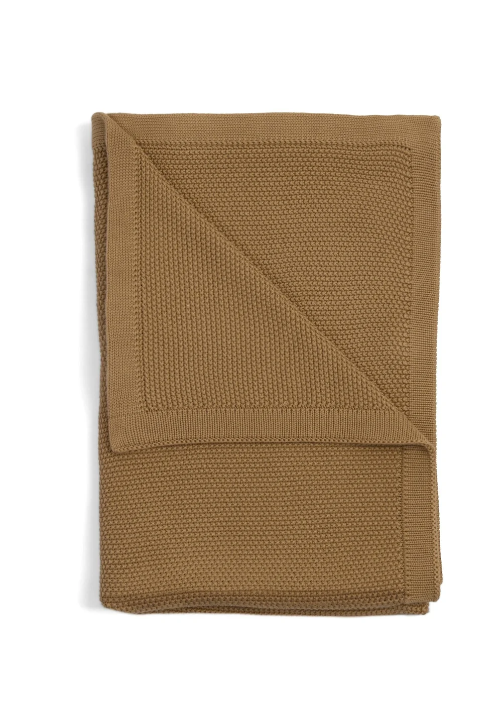 Clair de Lune Organic Biscuit Knitted Blanket - 70 X 90 Image 4