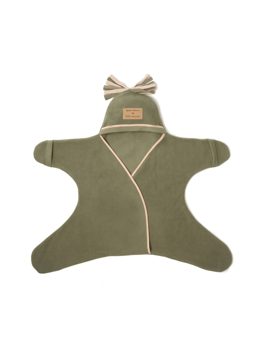 Clair de Lune Green Star Fleece Wrap - 0-6 Months Image 1