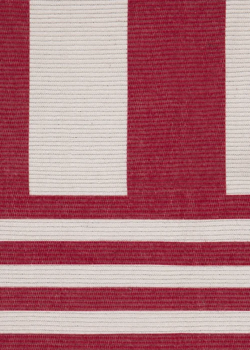 furn. Red Deck Stripe Printed Indoor/Outdoor Rug - 120 x 170 Image 2