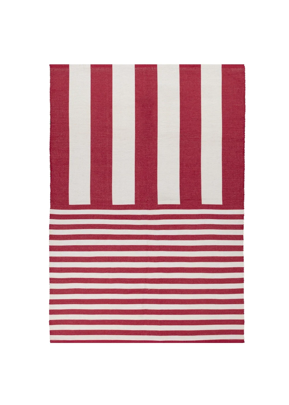 furn. Red Deck Stripe Printed Indoor/Outdoor Rug - 120 x 170 Image 5
