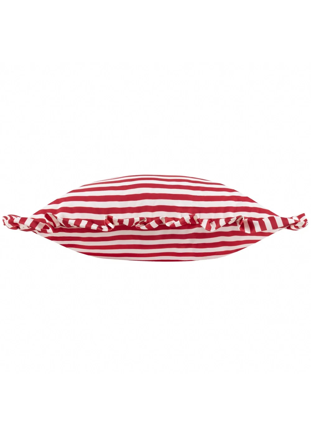 Wylder Nature Red Millie Ruffle Striped Outdoor Cushion - One Size Image 3
