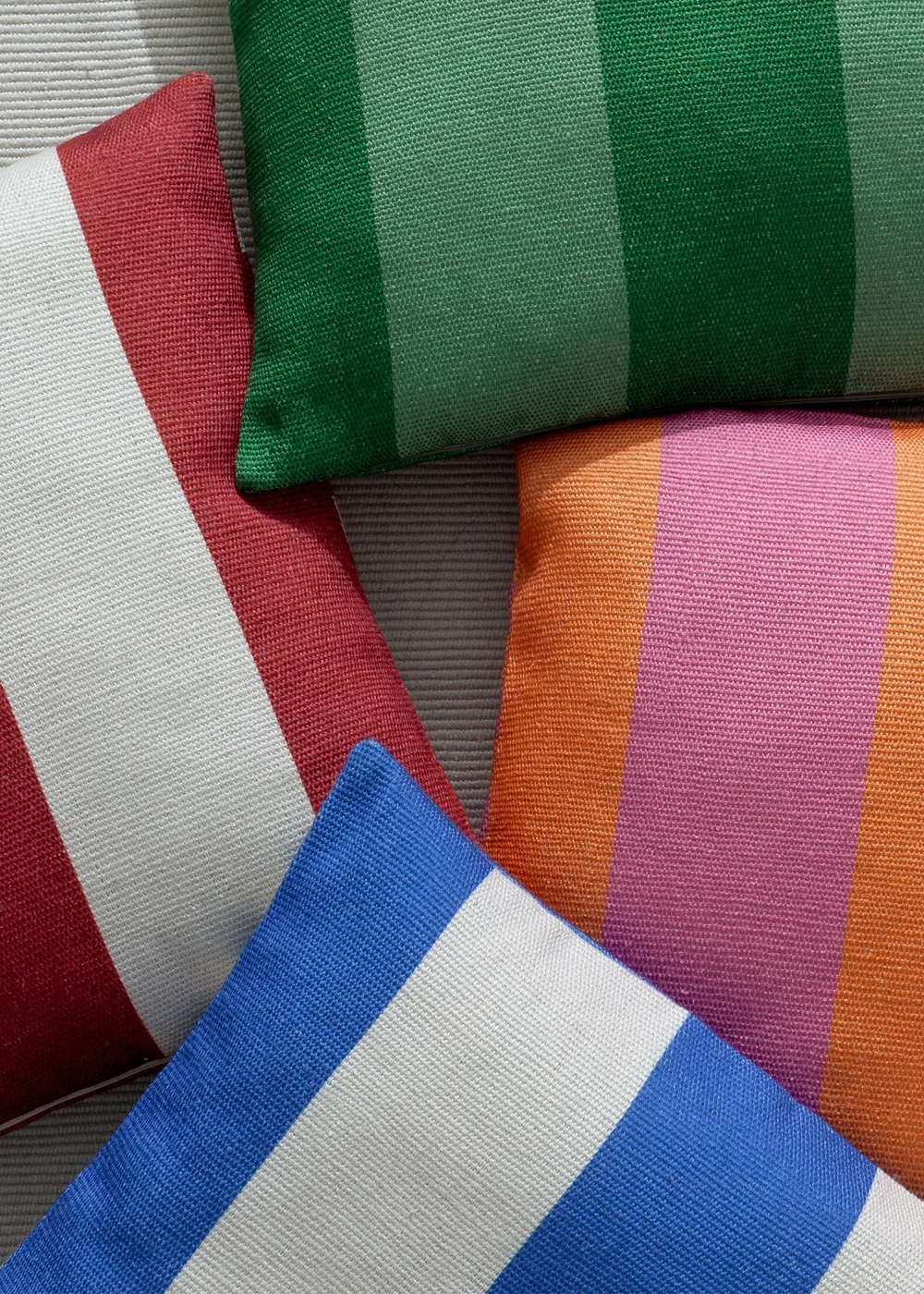 furn. Red Deck Stripe Woven Outdoor Outdoor Cushion - One Size Image 6