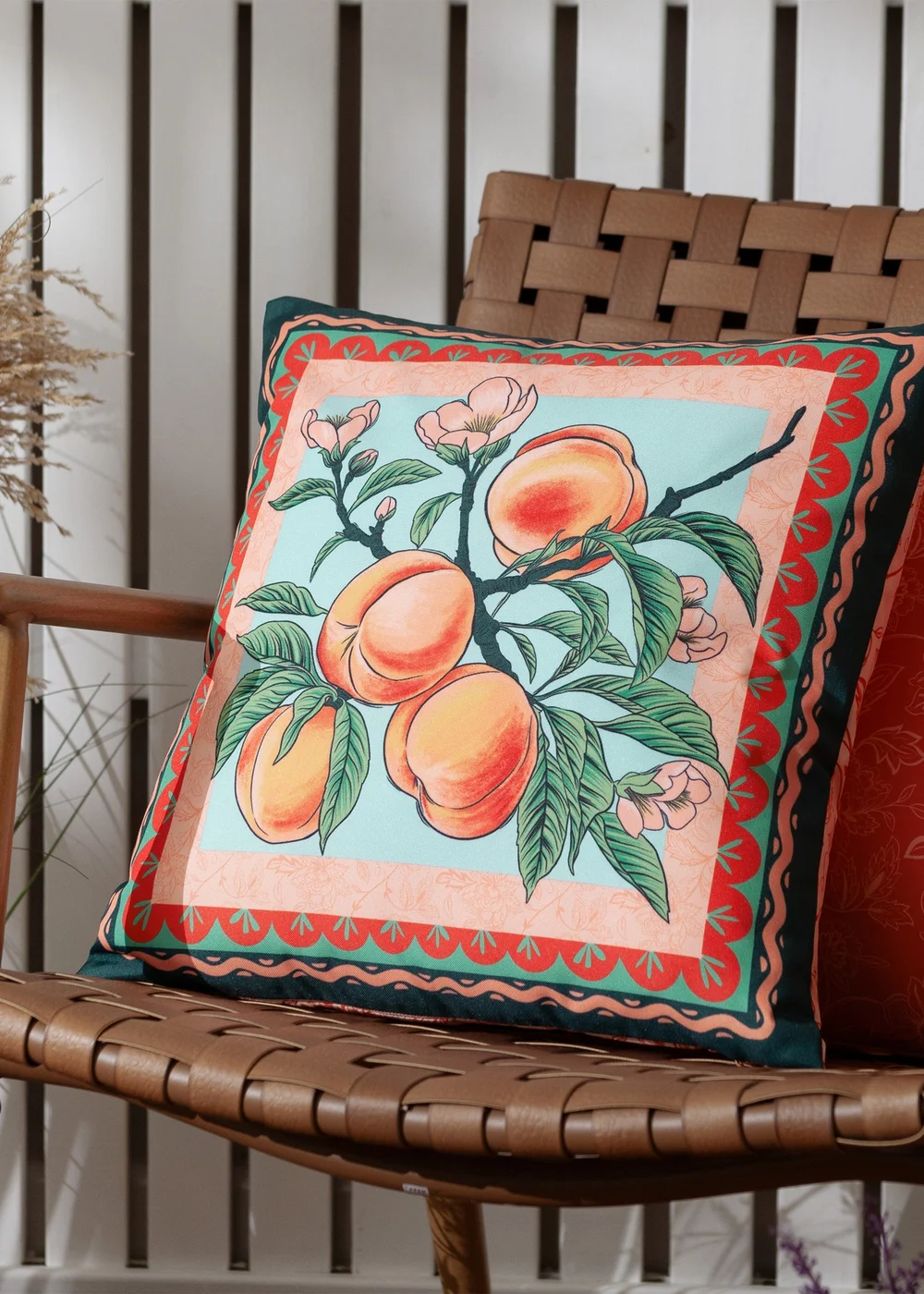 furn. Anemone Peaches Printed Outdoor Outdoor Cushion - One Size Image 1