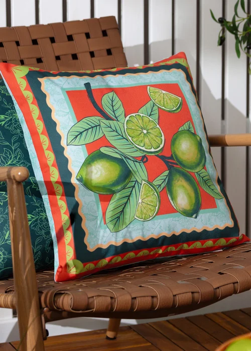 furn. Anemone Limes Printed Outdoor Outdoor Cushion - One Size Image 1