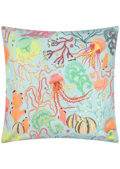 furn. Pink Reef Printed Outdoor Outdoor Cushion - One Size Image 3