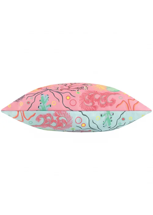 furn. Pink Reef Printed Outdoor Outdoor Cushion - One Size Image 4