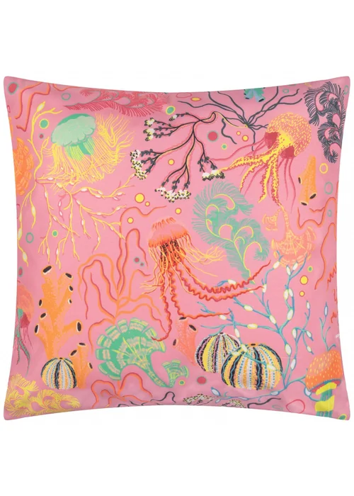 furn. Pink Reef Printed Outdoor Outdoor Cushion - One Size Image 2