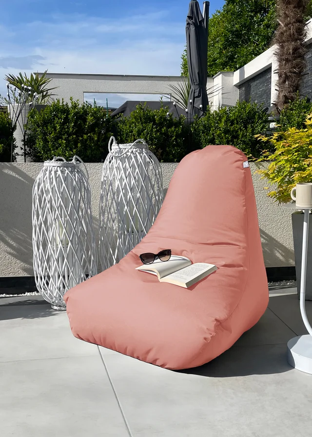 rucomfy Indoor/Outdoor Lounge Chair Dusky Pink Beanbag