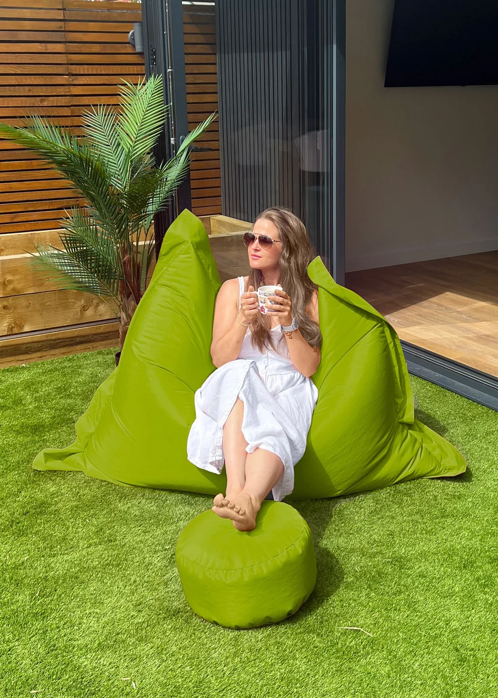 rucomfy Indoor/Outdoor Giant Squashy Squarbie Olive Green Beanbag - One Size Image 1
