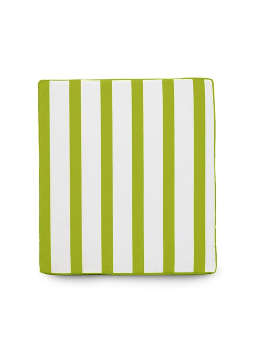 rucomfy Indoor/Outdoor Striped Single Bench Olive Green Seatpad - One Size Image 1