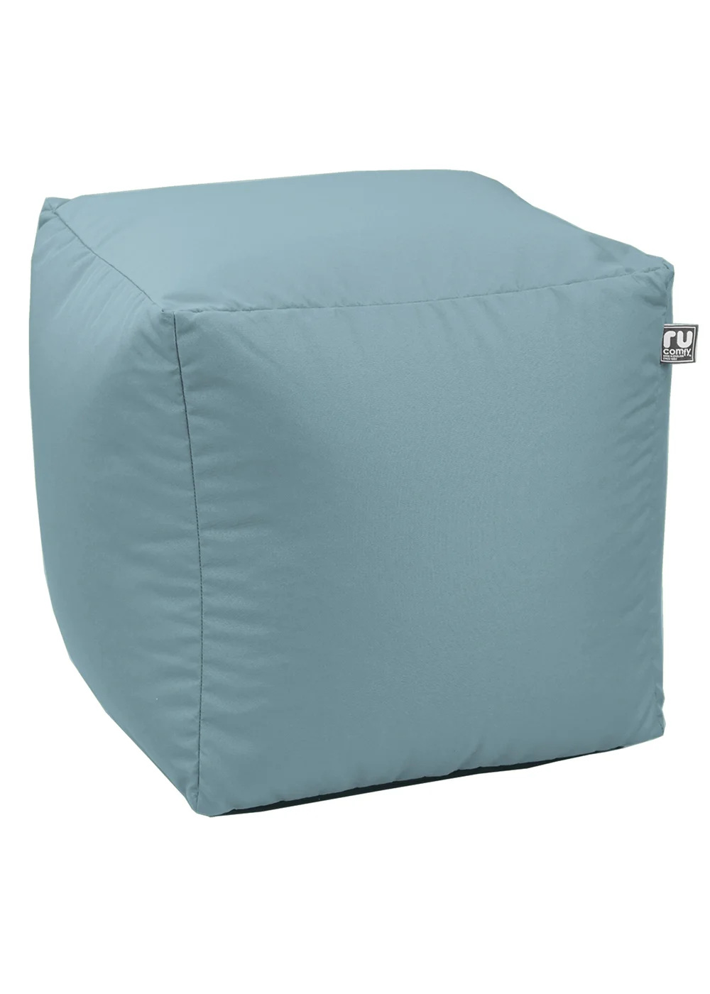 rucomfy Indoor/Outdoor Cube Seafoam Blue Beanbag - One Size Image 4