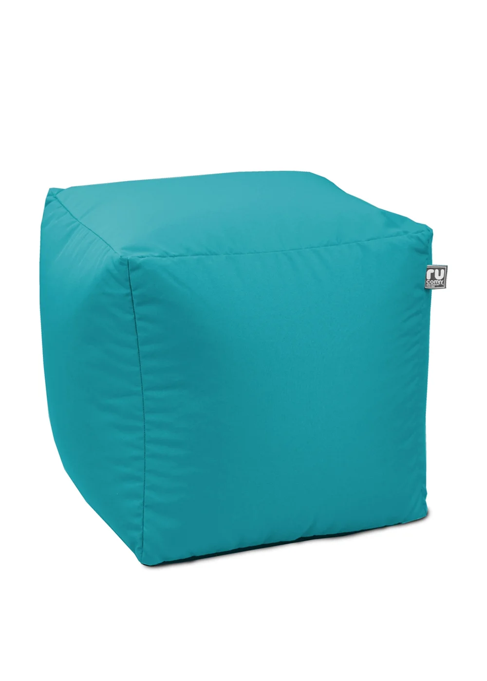 rucomfy Indoor/Outdoor Cube Turquoise Beanbag - One Size Image 3