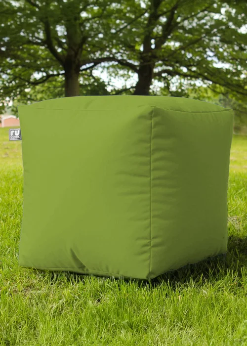 rucomfy Indoor/Outdoor Cube Olive Green Beanbag - One Size Image 2