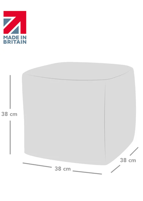 rucomfy Indoor/Outdoor Cube Olive Green Beanbag - One Size Image 4