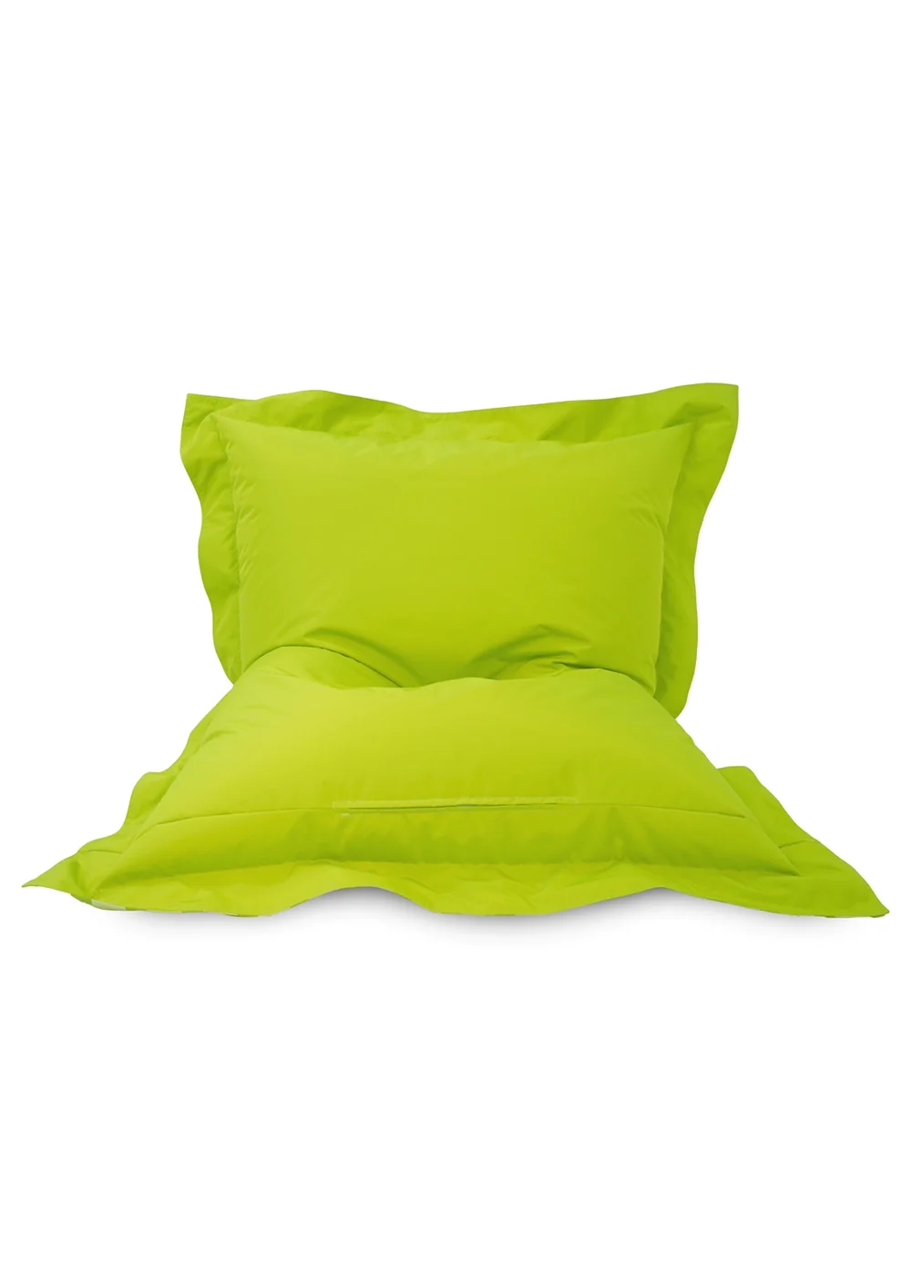 rucomfy Indoor/Outdoor Giant Striped Squashy Squarbie Olive Green Beanbag - One Size Image 2