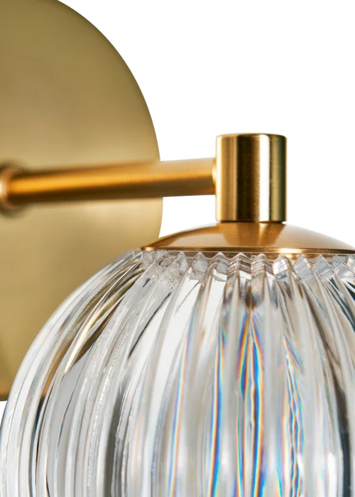 BHS Satin Brass Rimi Acrylic Wall Light - One Size Image 5