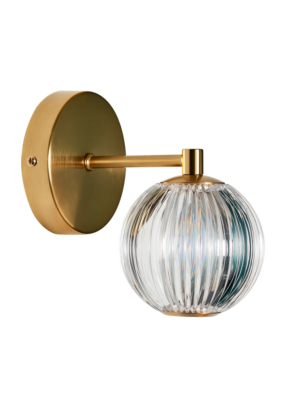 BHS Satin Brass Rimi Acrylic Wall Light - One Size Image 4