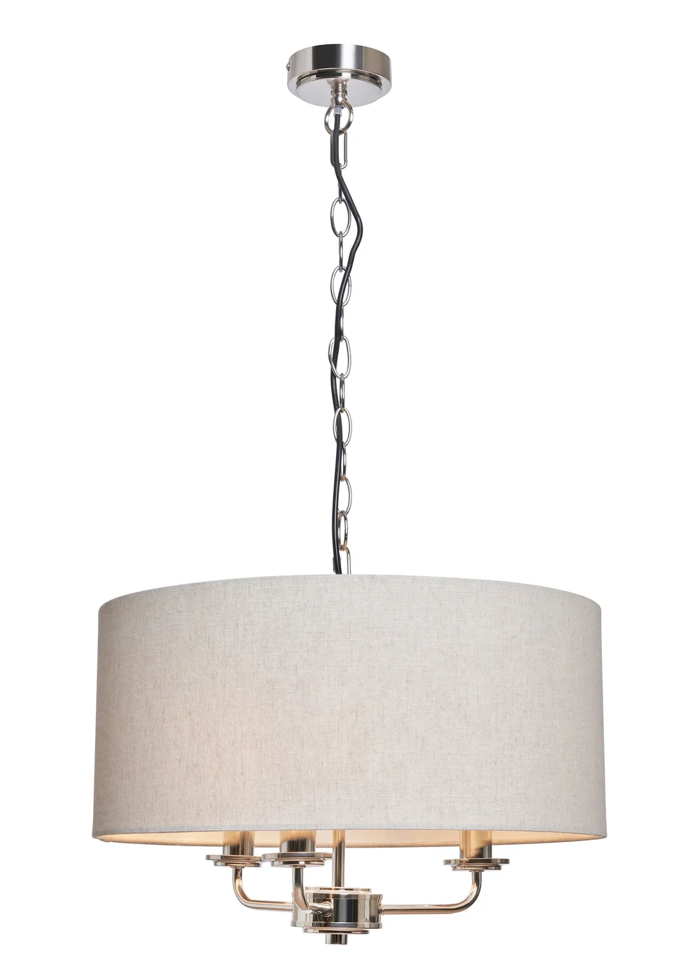 BHS Lighting Harley Ceiling 3 Light Chrome (40-120cm x 45cm) - One Size Adjustable Image 5
