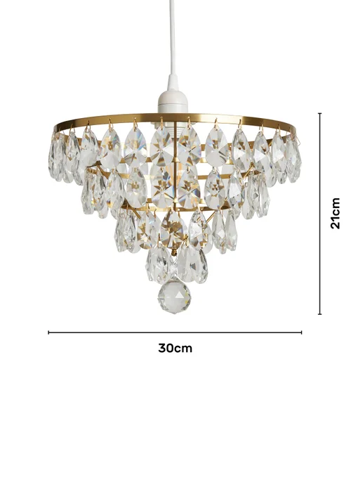 BHS Lighting Elianis Easyfit Brass (21cm x 30cm) - One Size Image 6