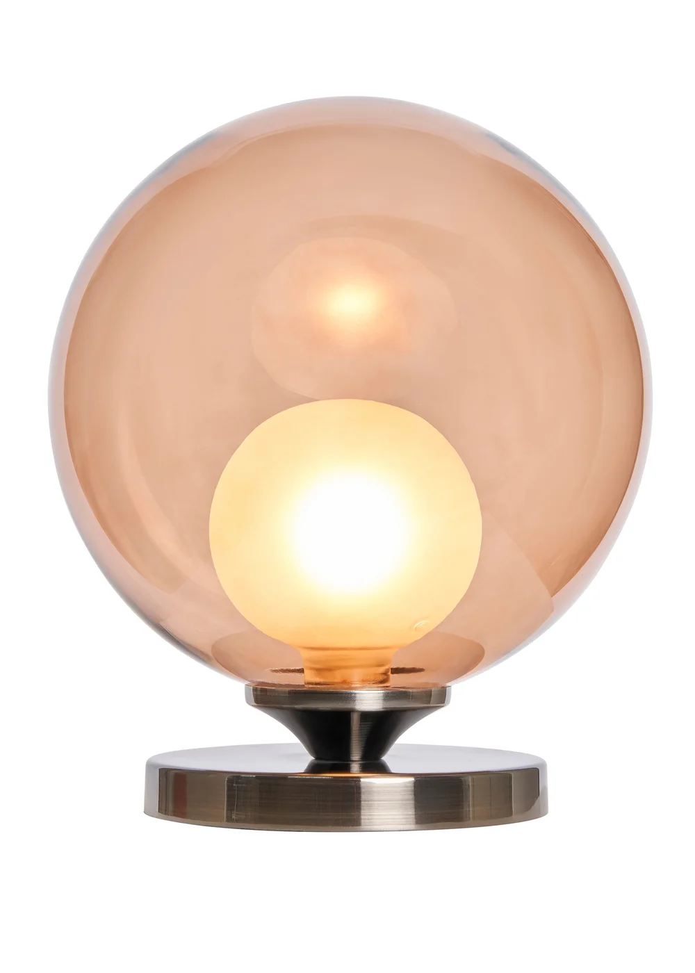 BHS Lighting Flourina Black Chrome Touch Table Lamp (22cm x 17cm) - One Size Image 5