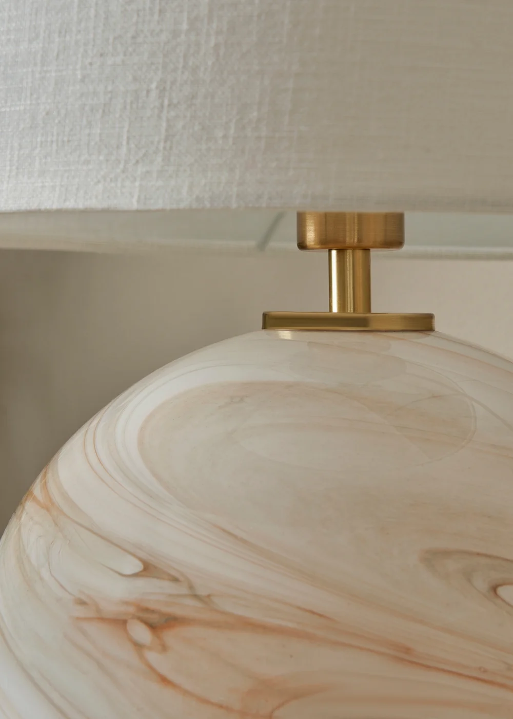 BHS Lighting Muna Marble Glass Table Lamp (42cm x 30cm) - One Size Image 4