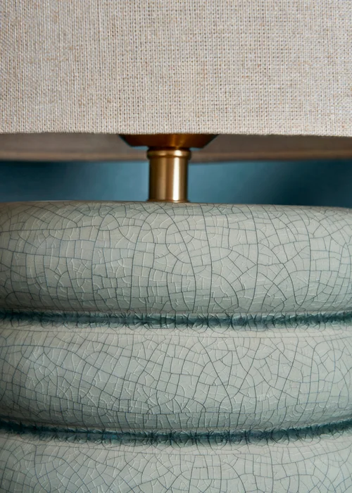 BHS Lighting Firenze Sage Grey Table Lamp (44cm x 28cm) - One Size Image 3