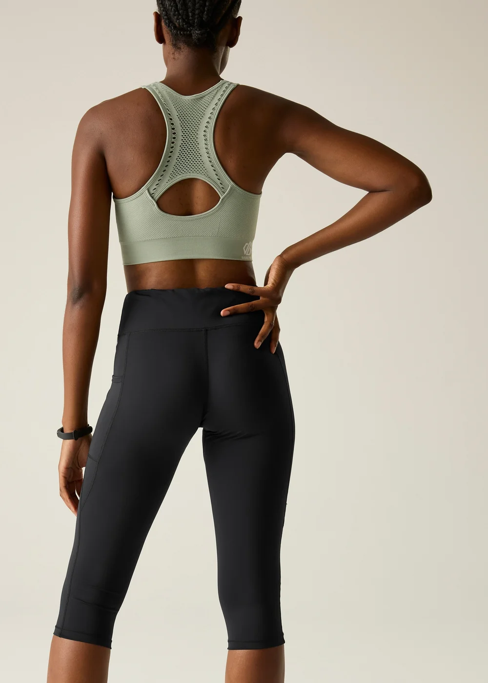 Dare 2b Black Influential II 1/3 UV Protective, Quick Drying Leggings - 16 Image 4