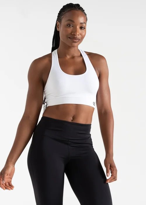 Dare2b White Don’t Sweat It II Quick Dry Bra - Medium Image 1
