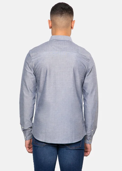Threadbare Light Blue Oxford Cotton Slim Fit Long Sleeve Shirt - XL Image 2