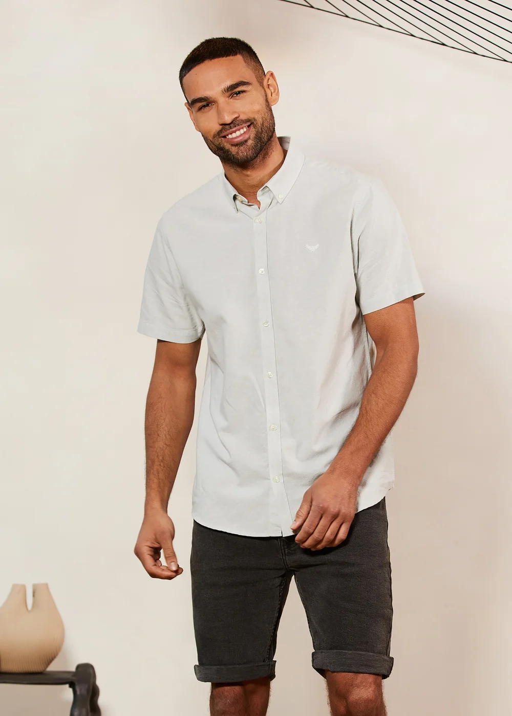 Threadbare green Oxford Cotton Short Sleeve Shirt - 2XL Image 1