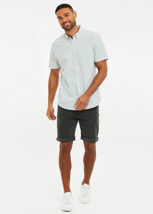 Threadbare green Oxford Cotton Short Sleeve Shirt - 2XL Image 3