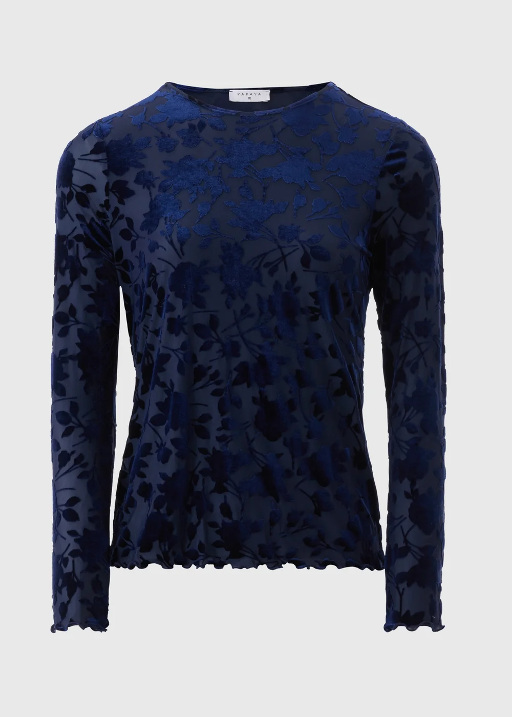 Blue Floral Fitted Top - 8 Image 4