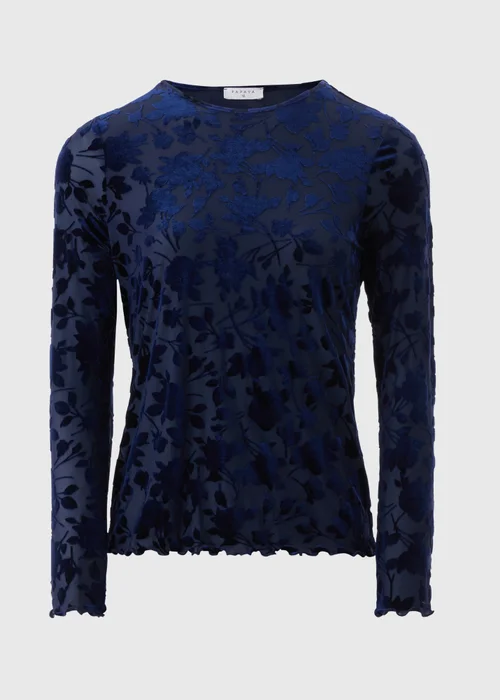 Blue Floral Fitted Top - 8 Image 4