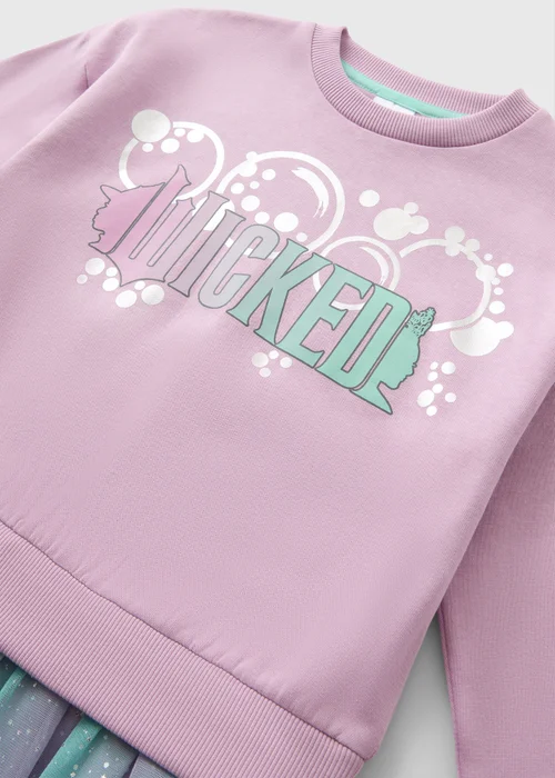 Wicked Girls Lilac Sweater Mesh Dress (4-11yrs) - 4 Yrs Image 2