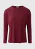 Burgundy Longline Embellished Top - Small Image 4
