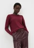 Burgundy Longline Embellished Top - Small Image 2