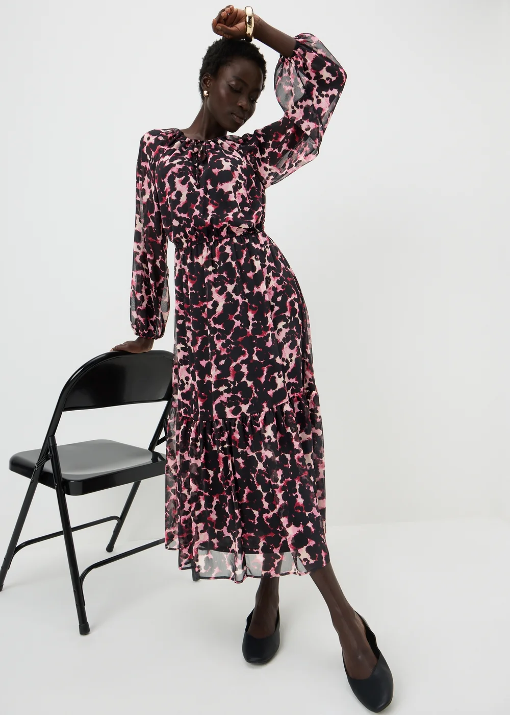Pink Animal Print Midaxi Dress - Size 8 | Matalan Pink Animal Print Midaxi Dress - Size 8 | Matalan