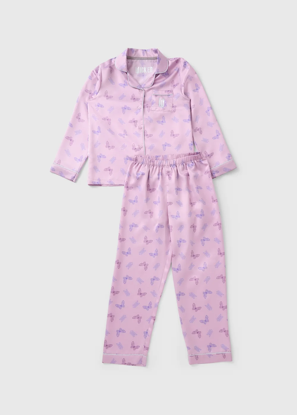 Wicked Girls Lilac Satin Pyjama Set (4-13yrs) - Age 4 Years Image 1
