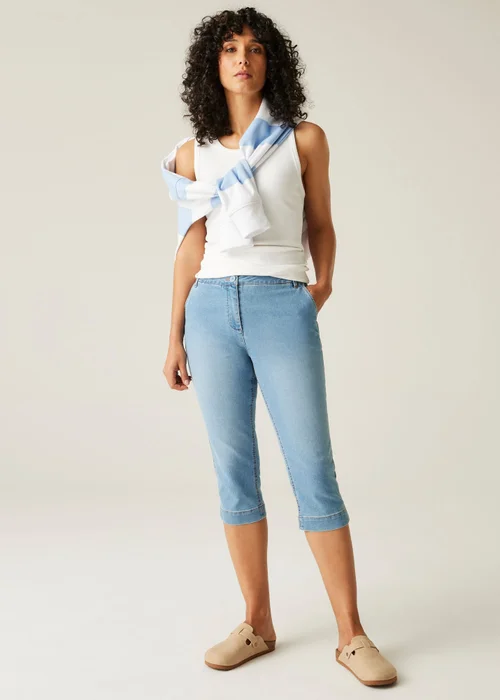 Regatta True Denim Light Blue Bayletta Capri - 8 Image 3