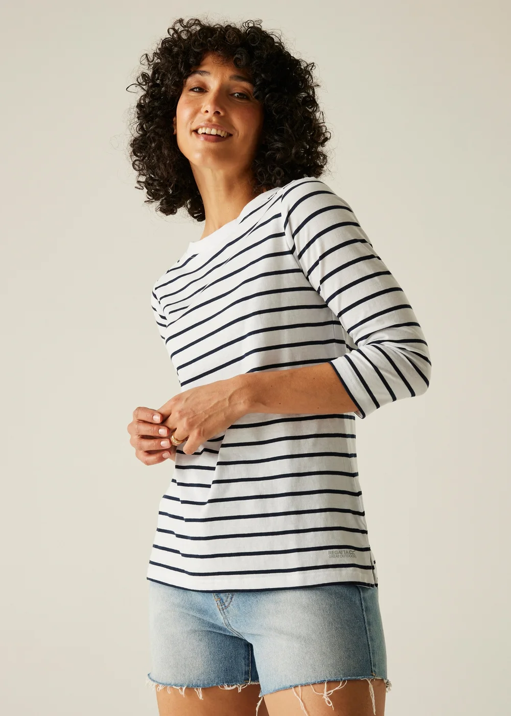 Regatta White/Navy Stripe Bayletta II Tee - 12 Image 1
