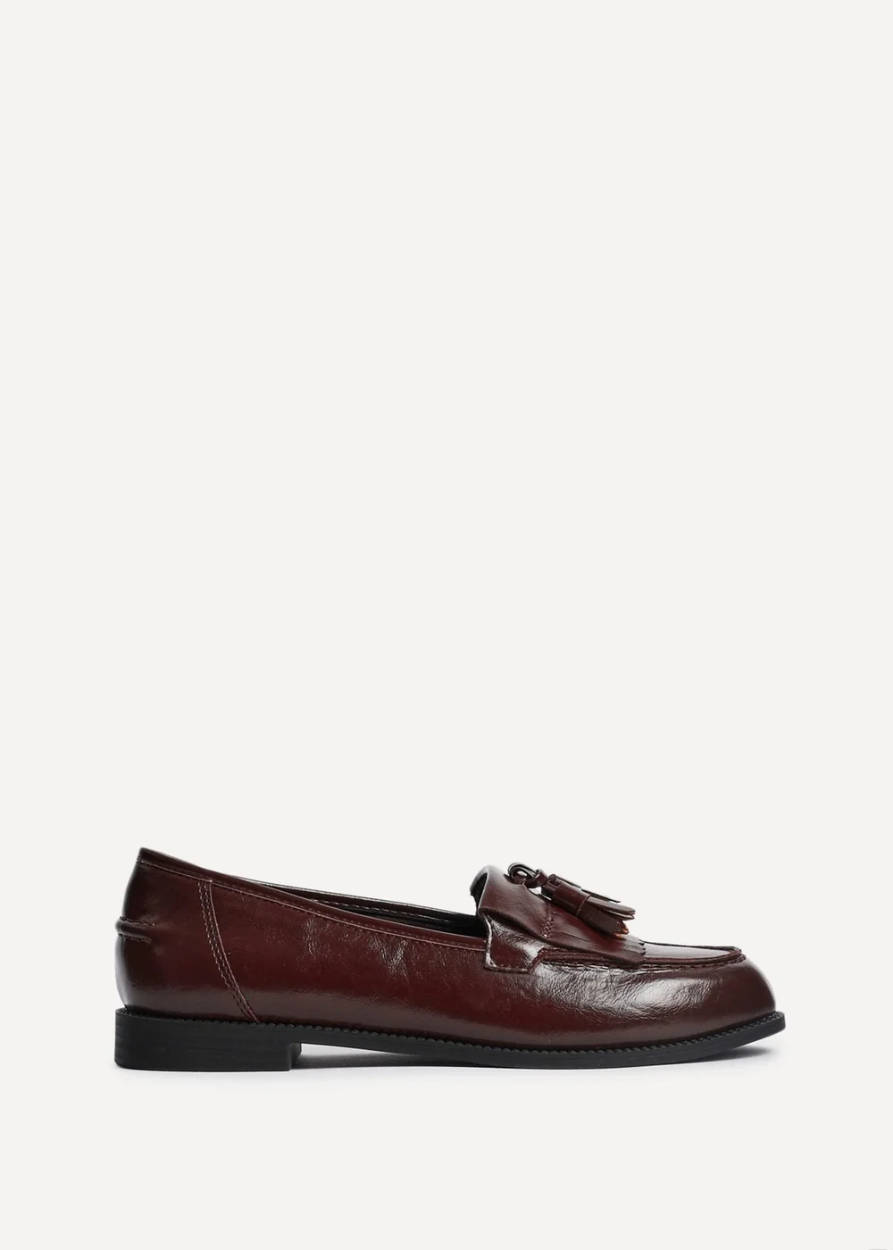 Linzi Rosemary Burgundy Faux Leather Loafers - 3 Image 2