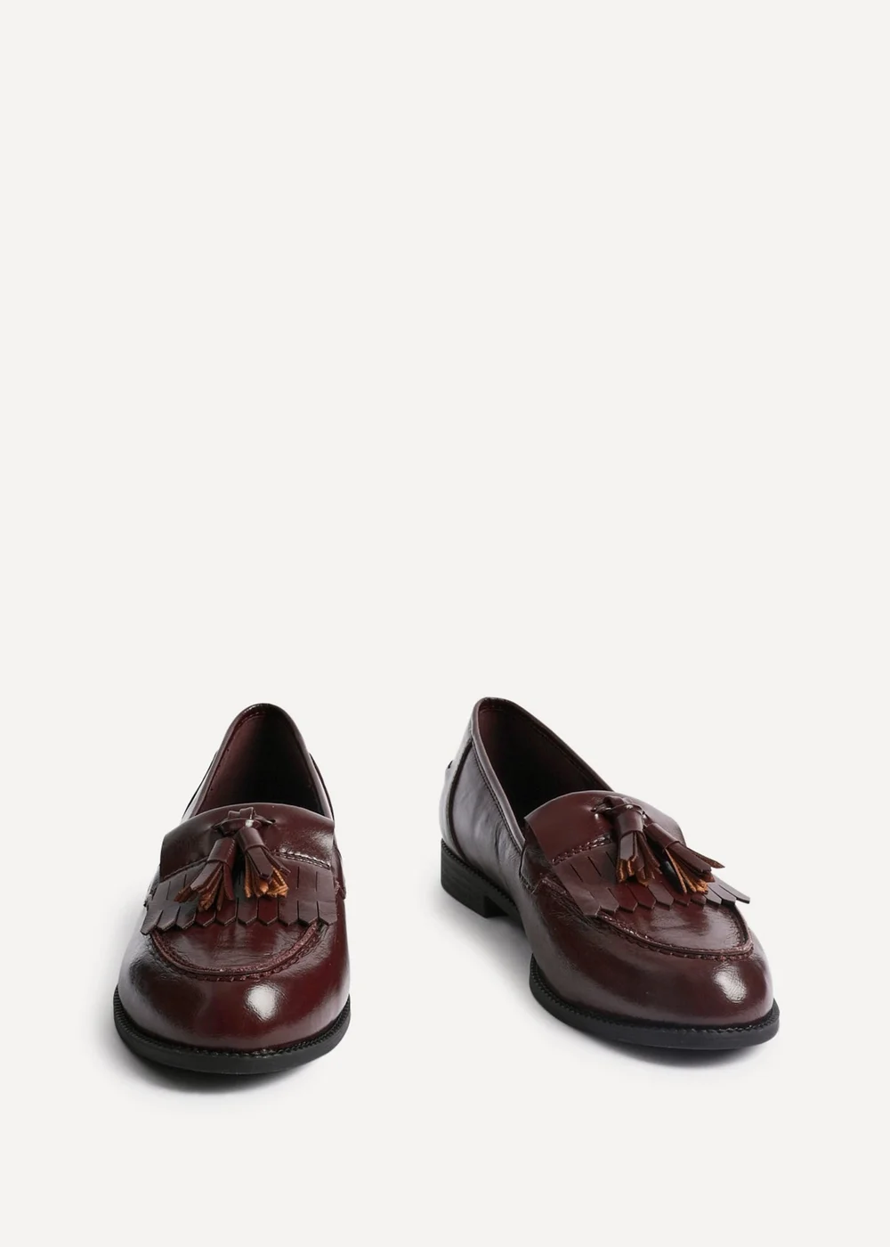 Linzi Rosemary Burgundy Faux Leather Loafers - 3 Image 3