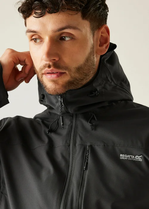 Regatta Ash Black Birchdale II Waterproof Breathable Isotex Stretch Jacket - S Image 6