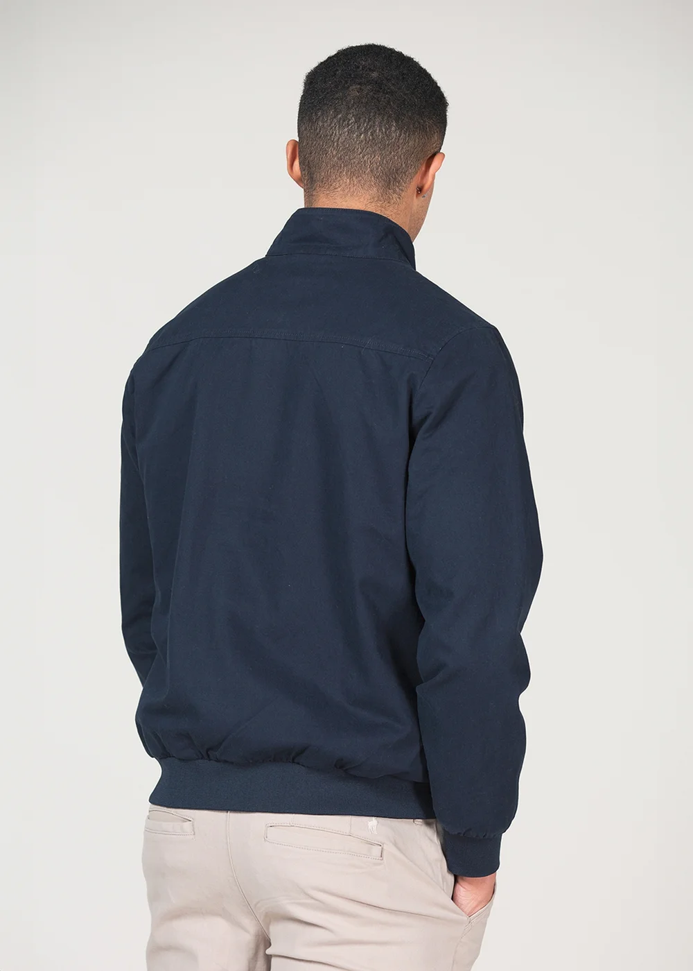 Kensington Eastside Navy Cotton Funnel Neck With Buttons Jacket - S Image 2