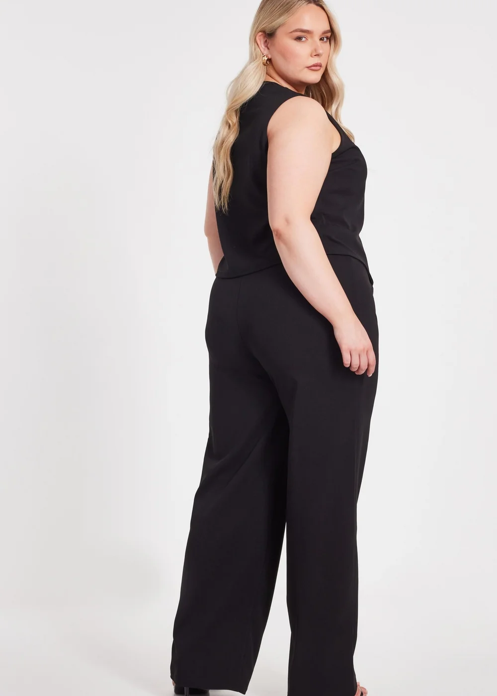 Quiz Black Curve Palazzo Trousers - 16 Image 2