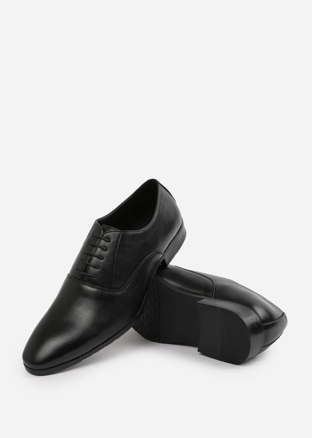 Where's That From Black PU Nick Oxford Lace Up Work Dress Shoes - 11 Image 3